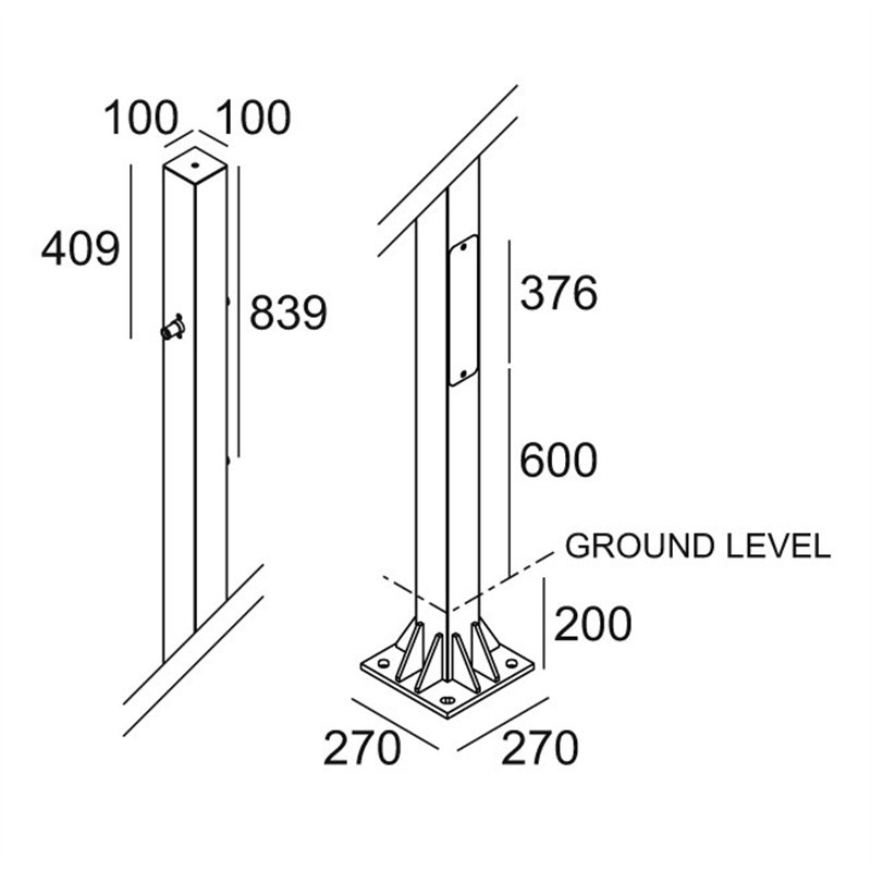 Delta Light POLESANO 6M - 3 BASE Tuinpaal
