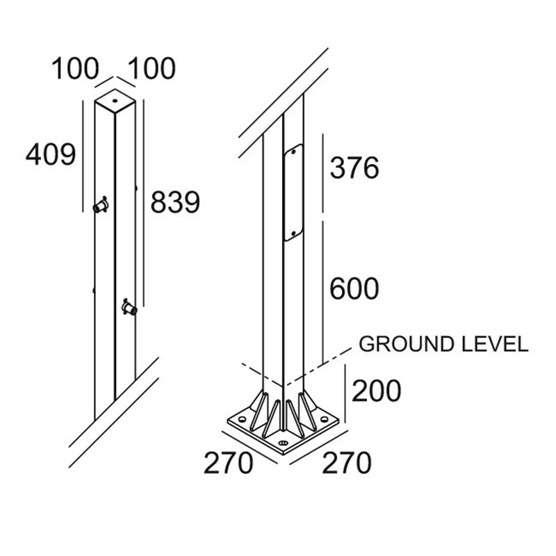 Delta Light POLESANO 6M - 4 BASE Tuinpaal