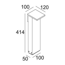 Delta Light OBLIX S 40 Garden lamppost