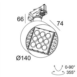 Delta Light FRAGMA 3x3 ADM DIM1P Track lighting