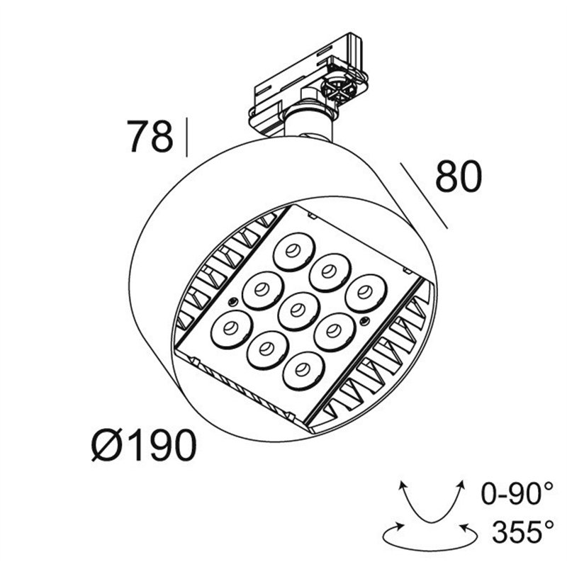 Delta Light FRAGMA L SUPERSPOT ADM DIM1P Trackverlichting