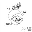 Delta Light FRAGMA S SUPERSPOT ADM DIM1P Trackverlichting