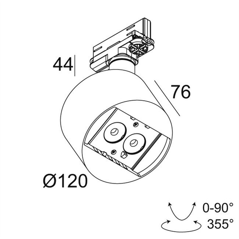 Delta Light FRAGMA S SUPERSPOT ADM DIM1P Trackverlichting
