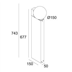 Delta Light OONO P70 DIM8 Garden lamp