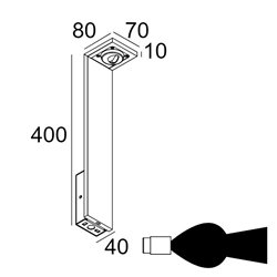 Delta Light Elbo Asymmetric P 40 garden lamp