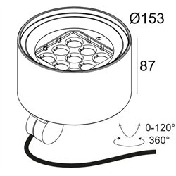 Delta Light FRAX MB POLE 927 LINEAR H DIM5 Garden lamp