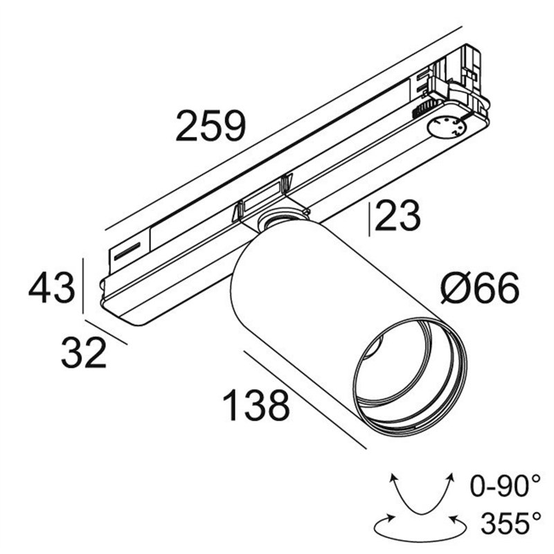 Delta Light SPY 66 TW ADM DIM5 Trackverlichting