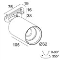 Delta Light SPYCO AC ADM1F DIM8 Trackverlichting