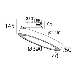 Delta Light SUPER-OH! XS PIVOT 39 ADM DIM8 Track lighting