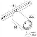 Delta Light Sl19 - Spy 39 DIM5 Trackverlichting