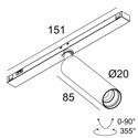 Delta Light Sl19 - SPY 20 DIM5 Trackverlichting