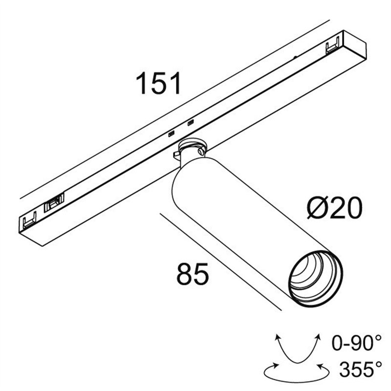Delta Light Sl19 - SPY 20 DIM5 Trackverlichting