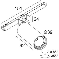 Delta Light Spl14 - Spy 39 DIM5 Track lighting fixture