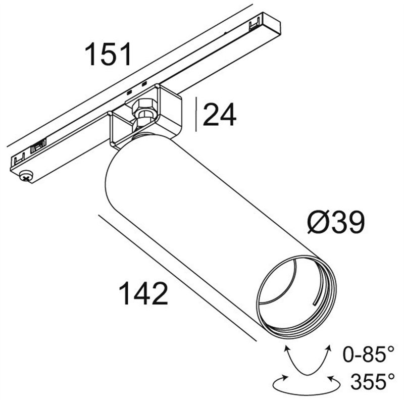 Delta Light Spl14 - Spy 39 L DIM5 Trackverlichting