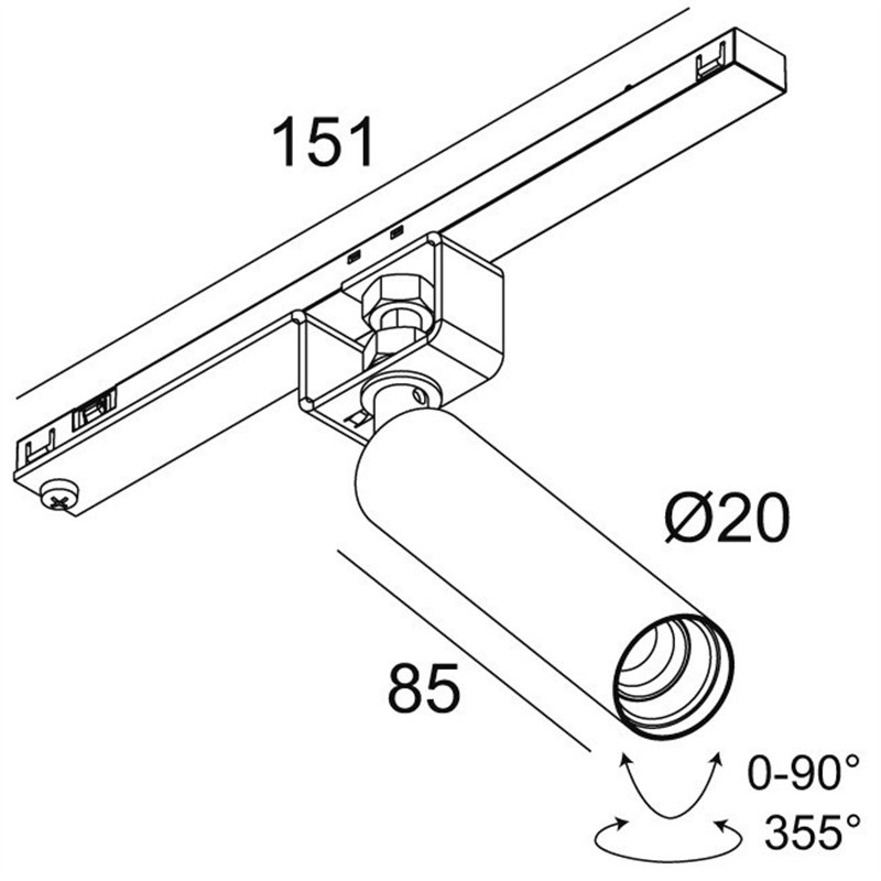 Delta Light Spl14 - SPY 20 DIM5 Trackverlichting