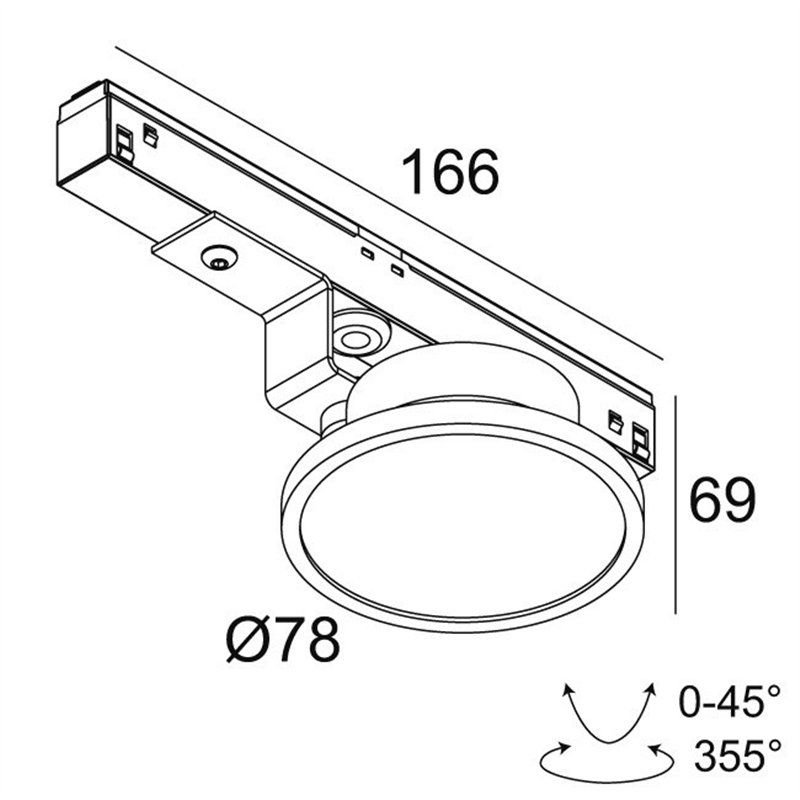 Delta Light M20/M26H - Haloscan MP DIM5 Trackverlichting