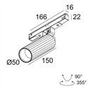 Delta Light M20/M26H - Hedra L DIM5 Trackverlichting