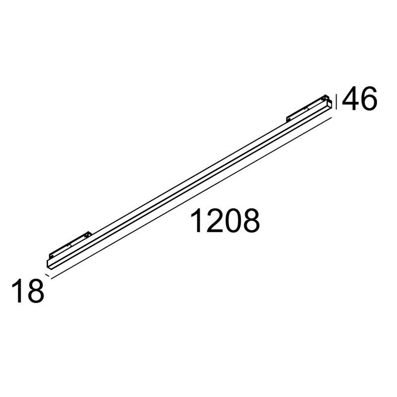 Delta Light M - Led Line He 1 X 25,2W DIM5 Trackverlichting