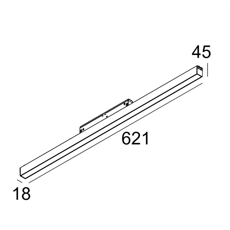 Delta Light M - Led Line He Soft 1 X 9,1W DIM5 Trackverlichting