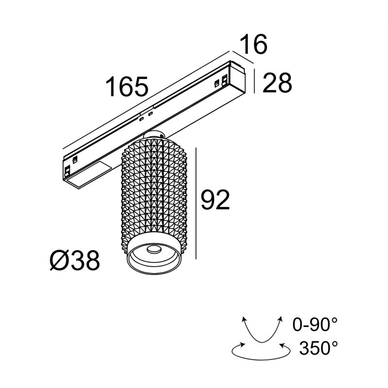 Delta Light M26L - PUNK 39 DIM5 Trackverlichting