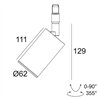 Delta Light M26L - SPY FOCUS LP DIM5 iluminación de la pista Track lighting fixture
