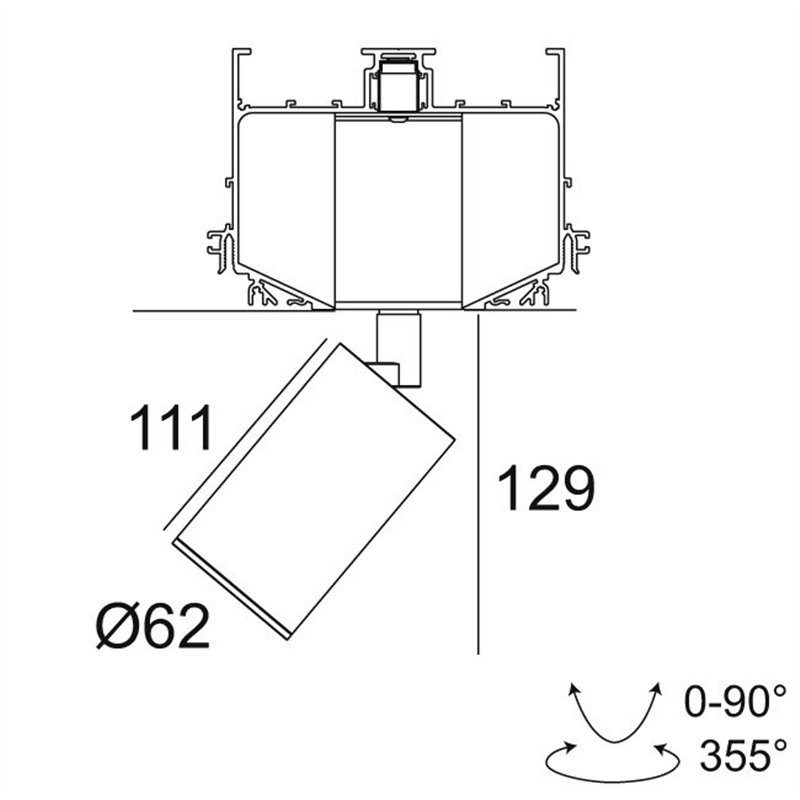 Delta Light M52 - Spy Focus MP DIM5 Trackverlichting