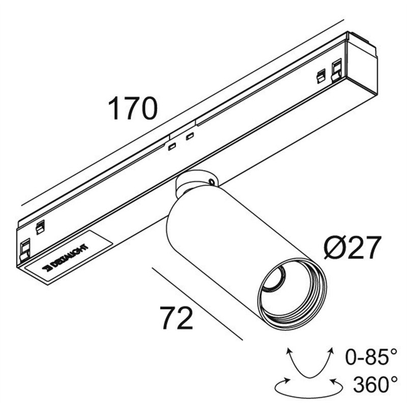 Delta Light M26L - SPY 271 DIM5 Trackverlichting