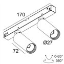 Delta Light M26L - SPY 272 DIM5 Trackverlichting