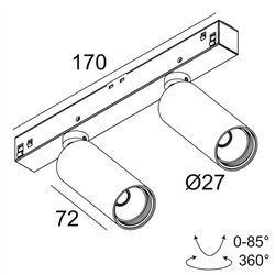 Delta Light M26L - SPY 272 DIM5 Track lighting fixture