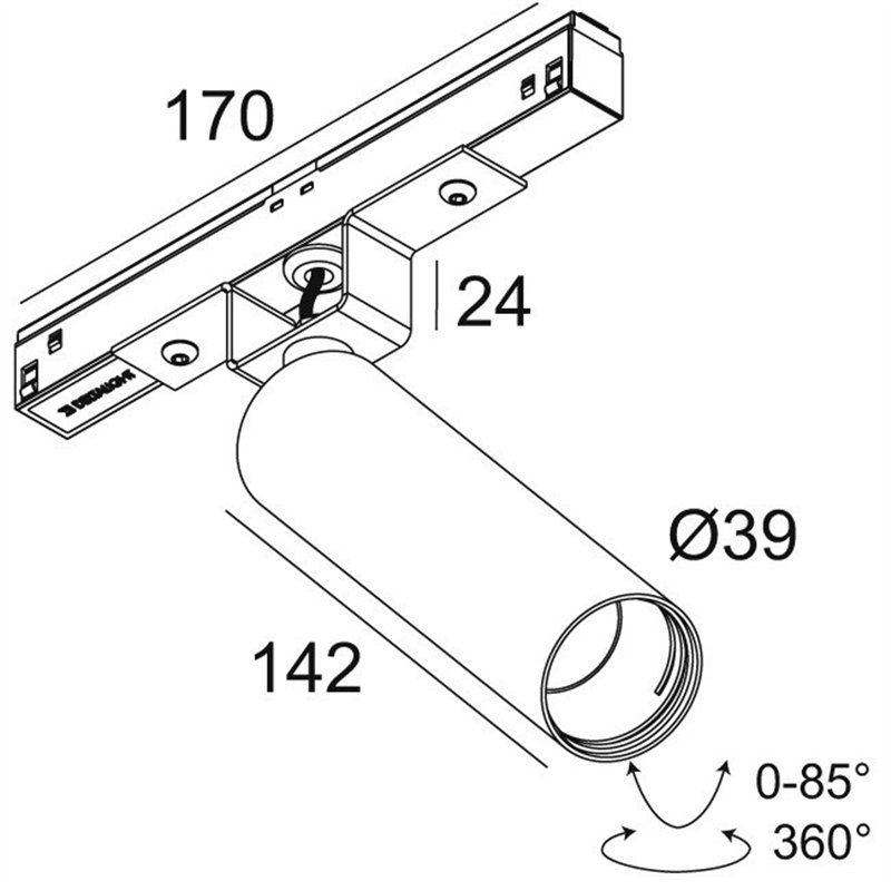 Delta Light M20/M26H - Spy 391 L DIM5 Trackverlichting