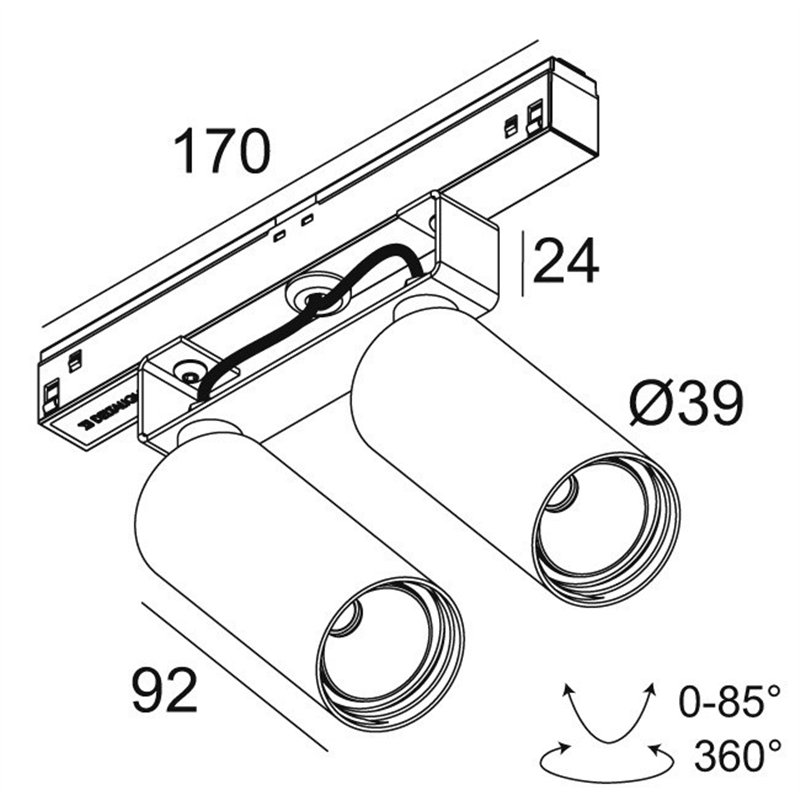 Delta Light M20/M26H - Spy 392 DIM5 Trackverlichting