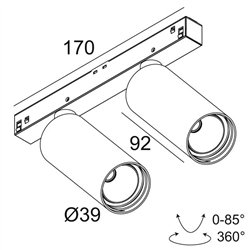 Delta Light M26L - SPY 392 DIM5 Track lighting fixture