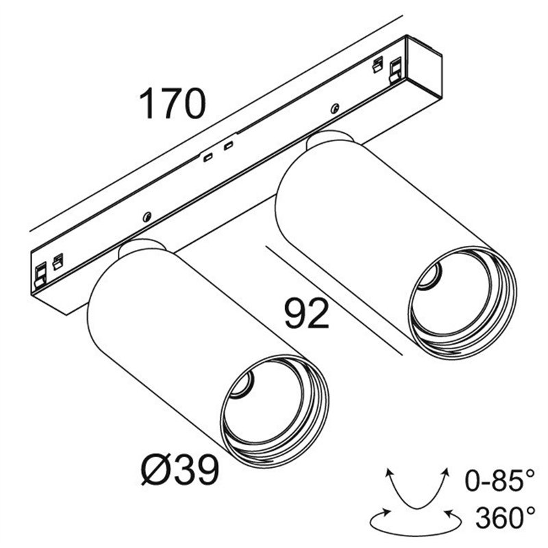 Delta Light M26L - SPY 392 DIM5 Trackverlichting