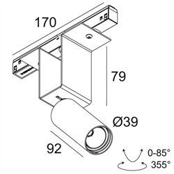 Delta Light M52 - Spy 391 DIM5 Track lighting fixture