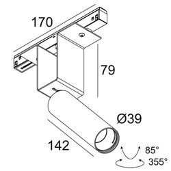 Delta Light M52 - Spy 391 L DIM5 Track lighting fixture