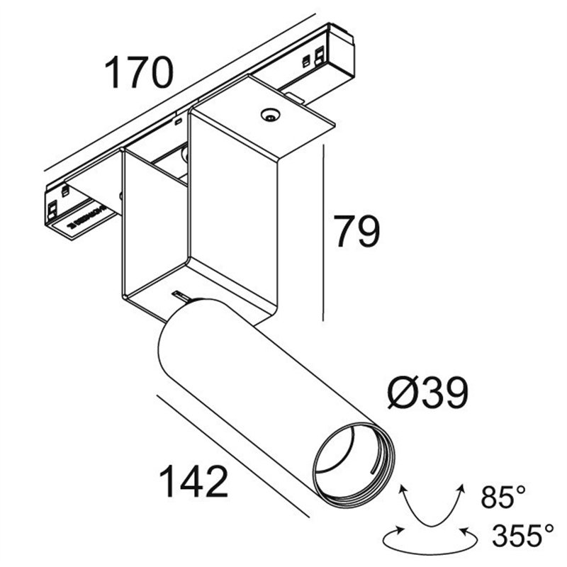 Delta Light M52 - Spy 391 L DIM5 Trackverlichting