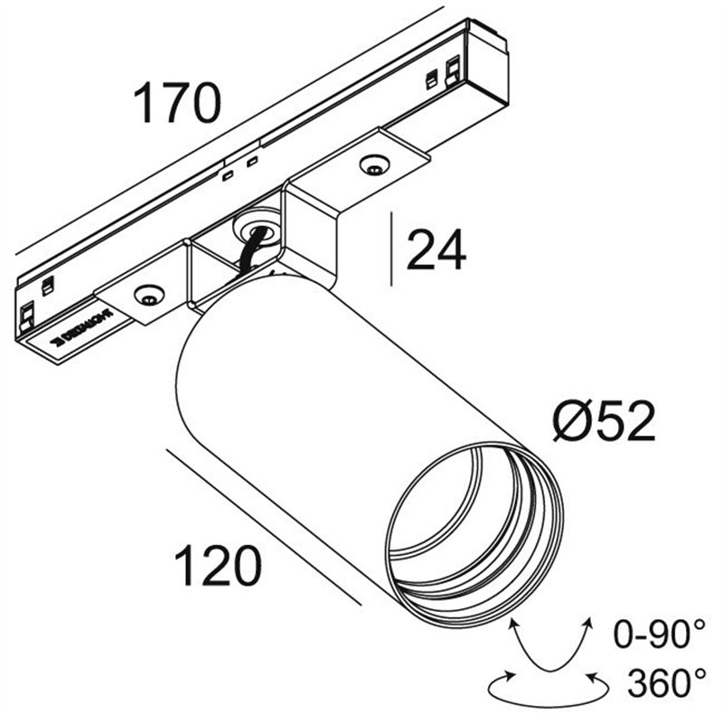 Delta Light M20/M26H - Spy 52 DIM5 Trackverlichting