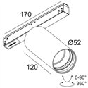 Delta Light M26L - SPY 52 TW DIM5 Trackverlichting