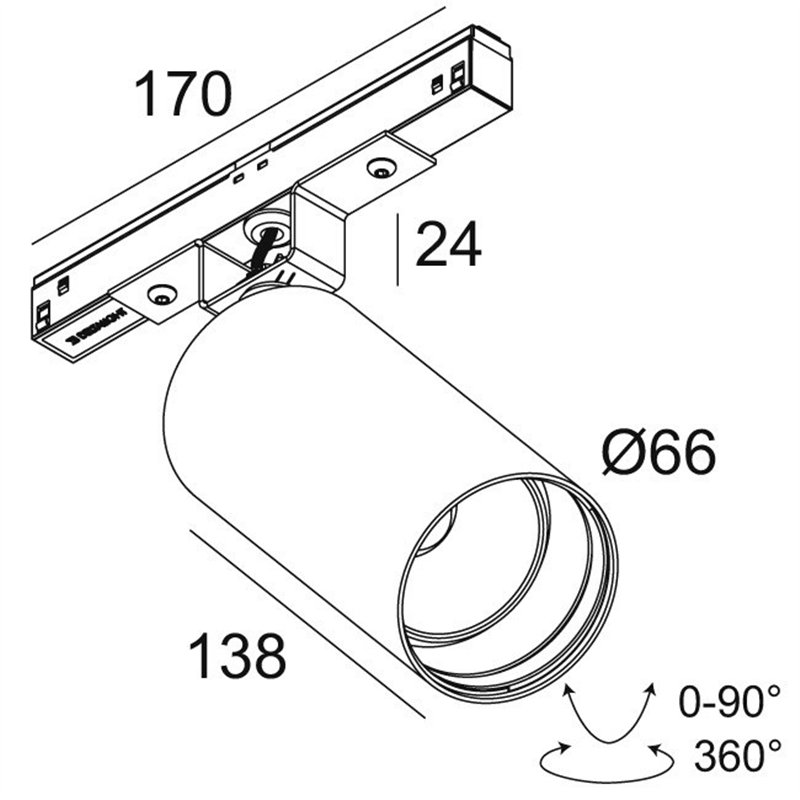 Delta Light M20/M26H - Spy 66 DIM5 Trackverlichting