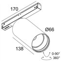 Delta Light M26L - SPY 66 DIM5 Trackverlichting