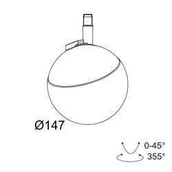Delta Light M26L - Tweeter BL DIM5 Track lighting fixture