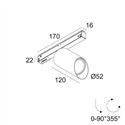 Delta Light M26L/M35R - Spy 52 Wallwash Soft MDL Trackverlichting