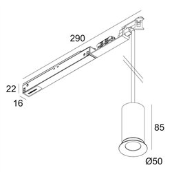 Delta Light M - Cuppa C Soft MDL track lighting fixture
