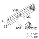 Delta Light Spy 52 Soft ADM DIM5 Trackverlichting