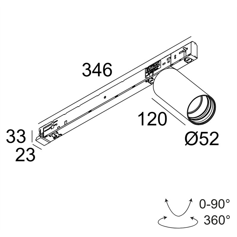 Delta Light Spy 52 Soft Adm Slim DIM5 Trackverlichting