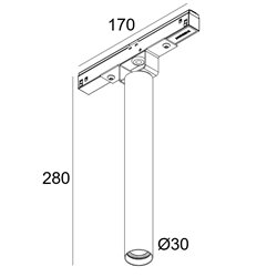 Delta Light M20/M26H - Needle DIM5 Track lighting fixture
