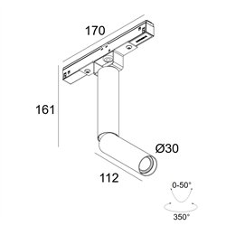 Delta Light M20/M26H - Needle OK DIM5 Track lighting fixture