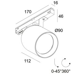 Delta Light M20/M26H - OBIN MDL Track lighting fixture