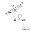 Delta Light M20/M26H - Spy 52 Wallwash DIM5 Trackverlichting