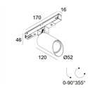 Delta Light M20/M26H - Spy 52 Wallwash Soft DIM5 Trackverlichting